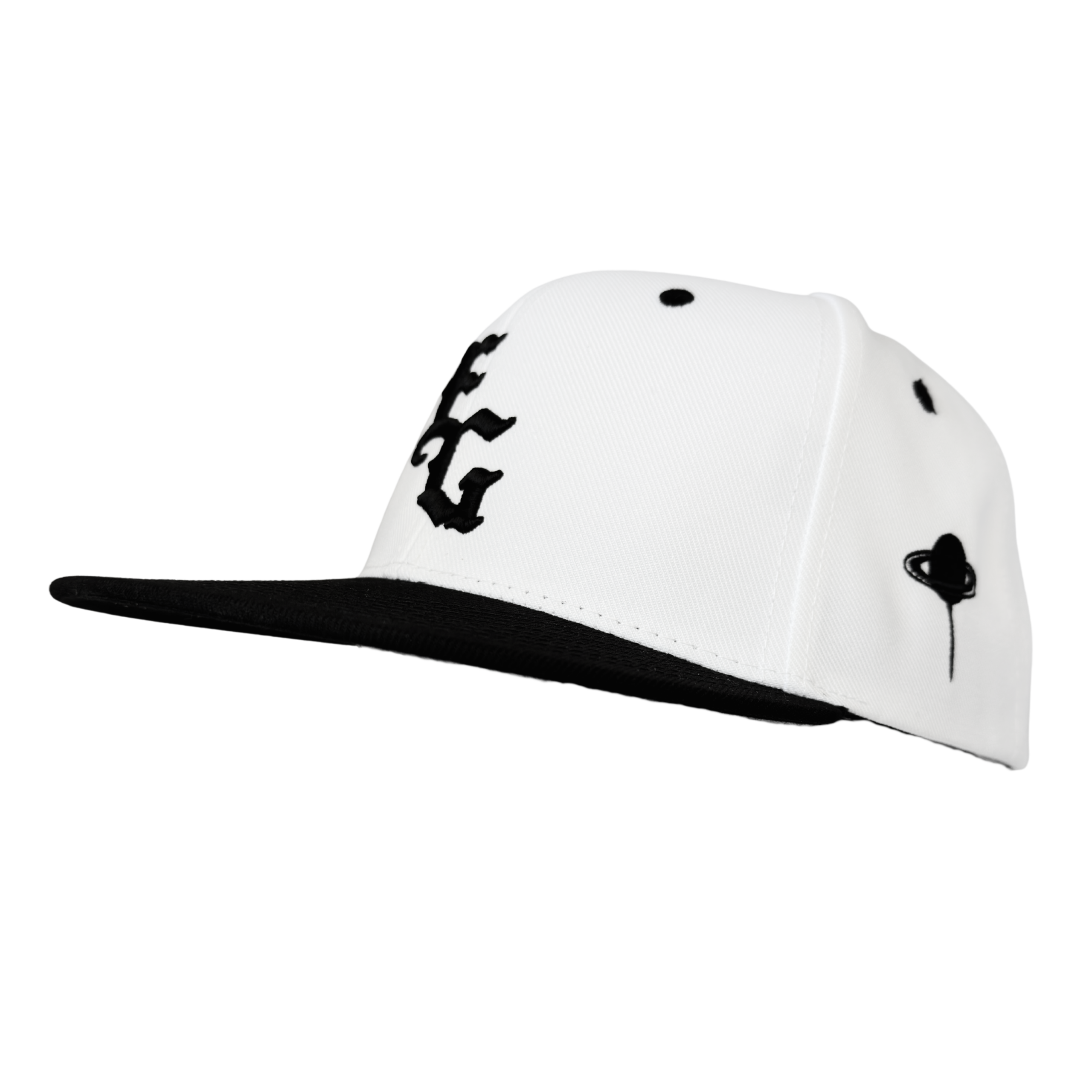 Everywhere Golf Snapback Hat - White/Black